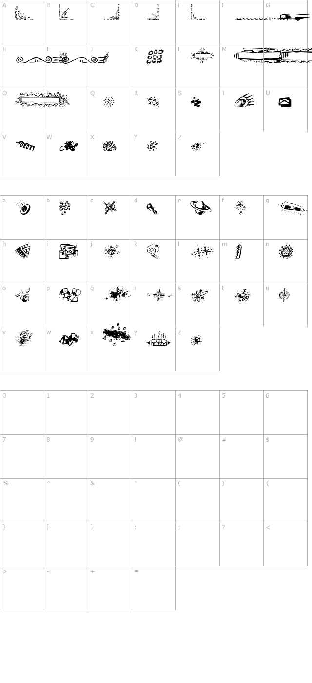 Doodle Art character map