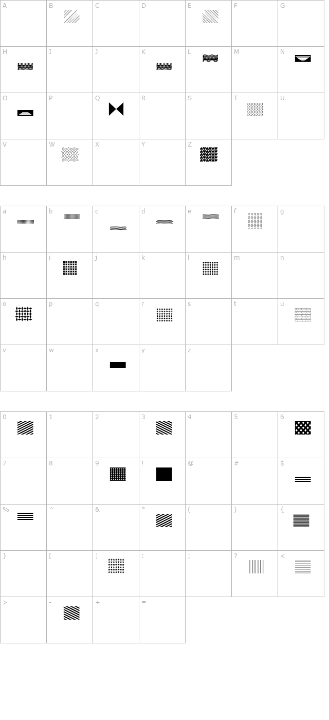 DoodleDingbatsFourSSi character map