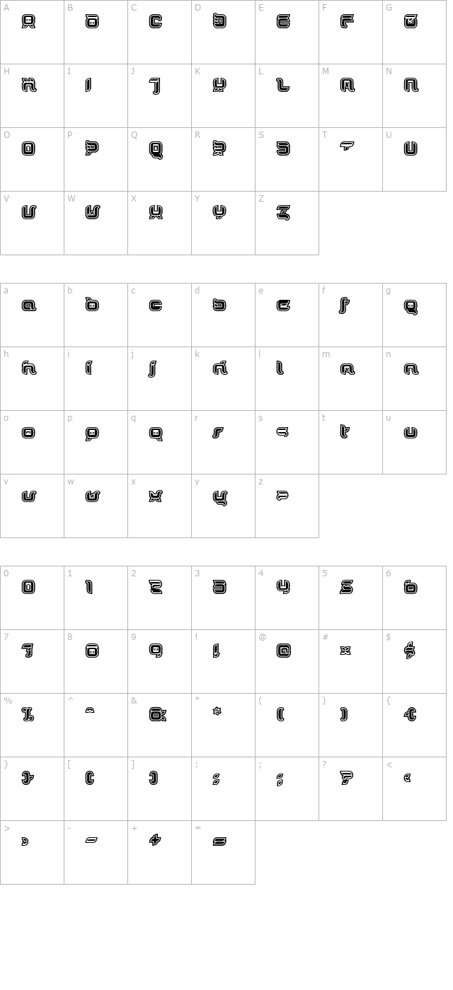 doris-orangeoutline character map