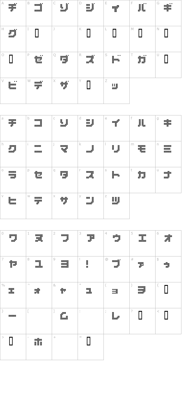 dot6282kana character map