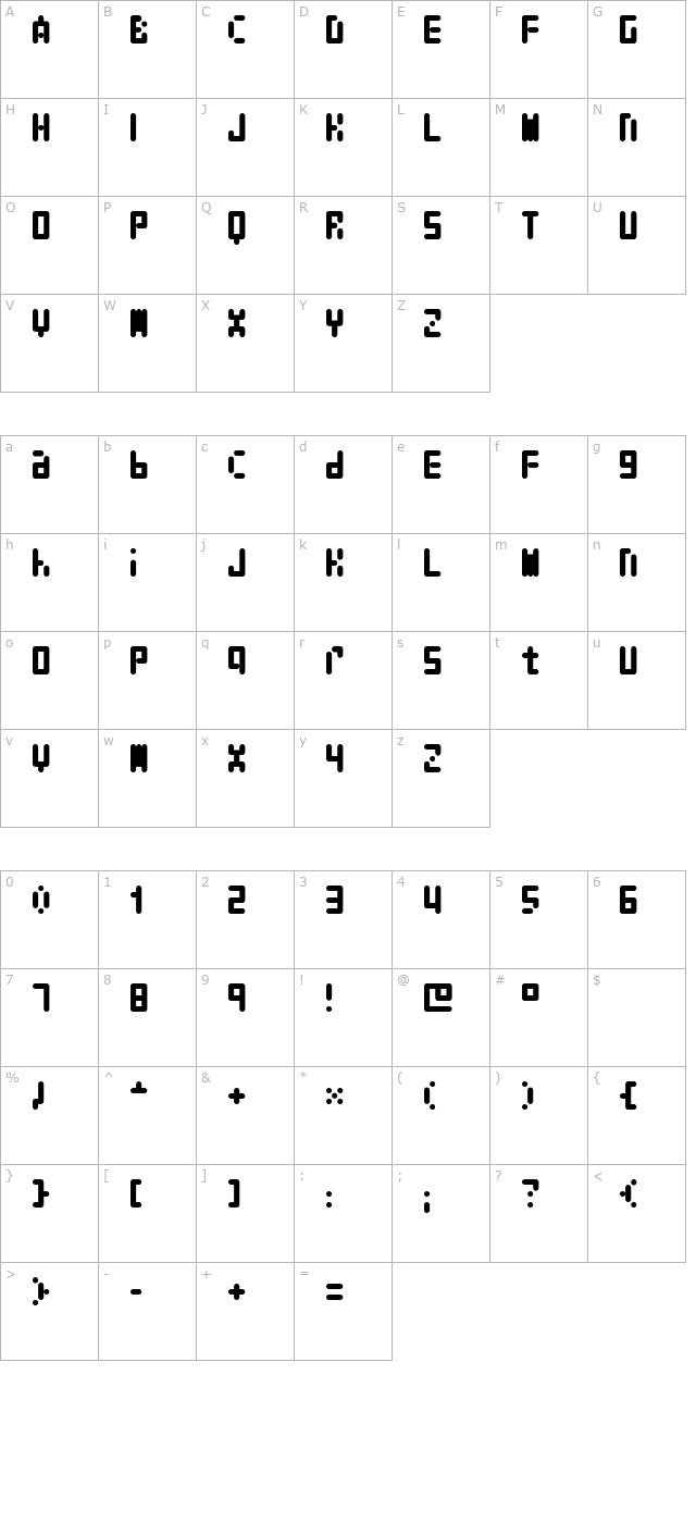 Dots Soft character map