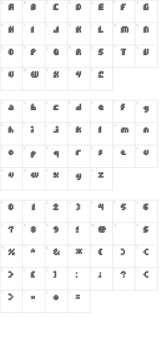 double-strike character map