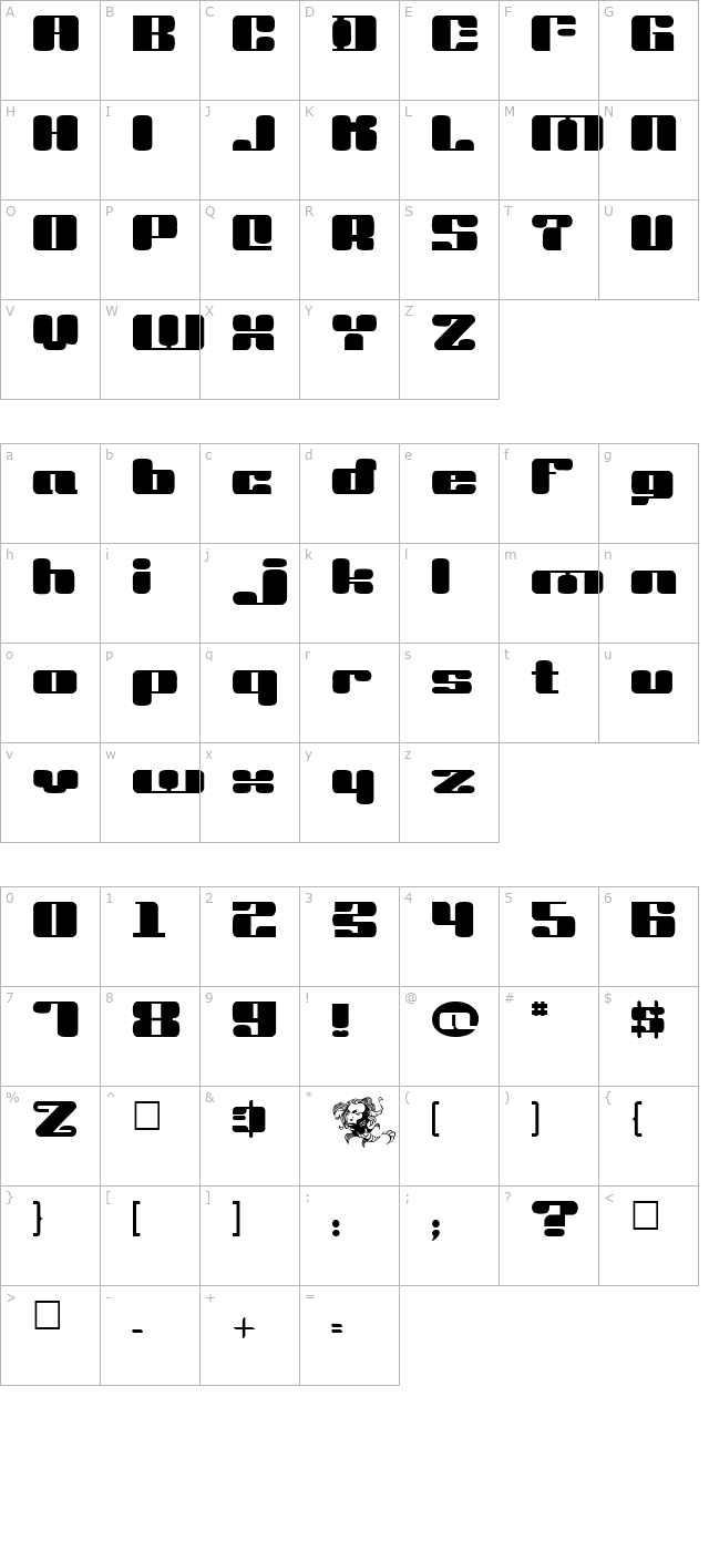 dr-vinyl character map