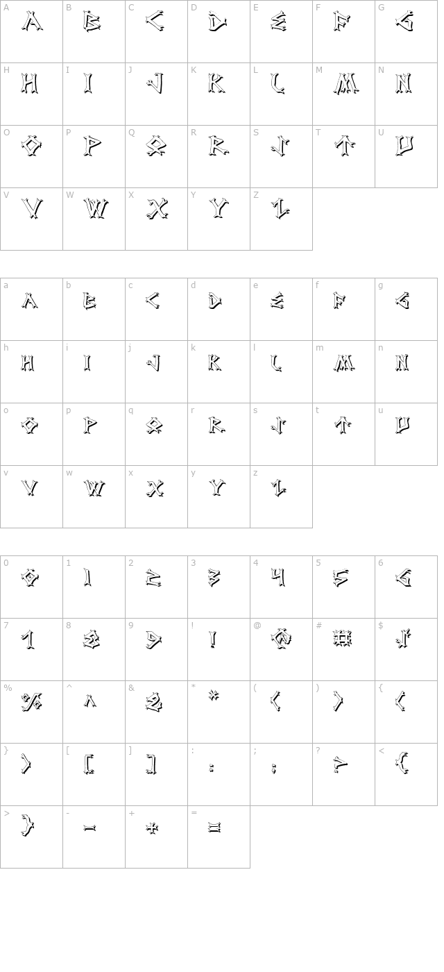 dragon-order-shadow character map