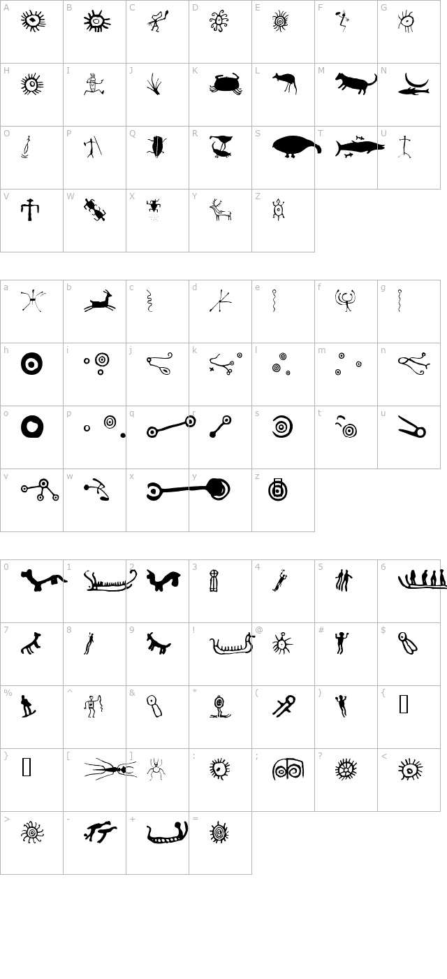 dreamtime character map