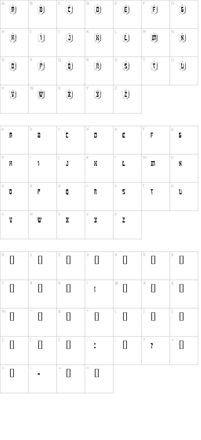 dreidl character map