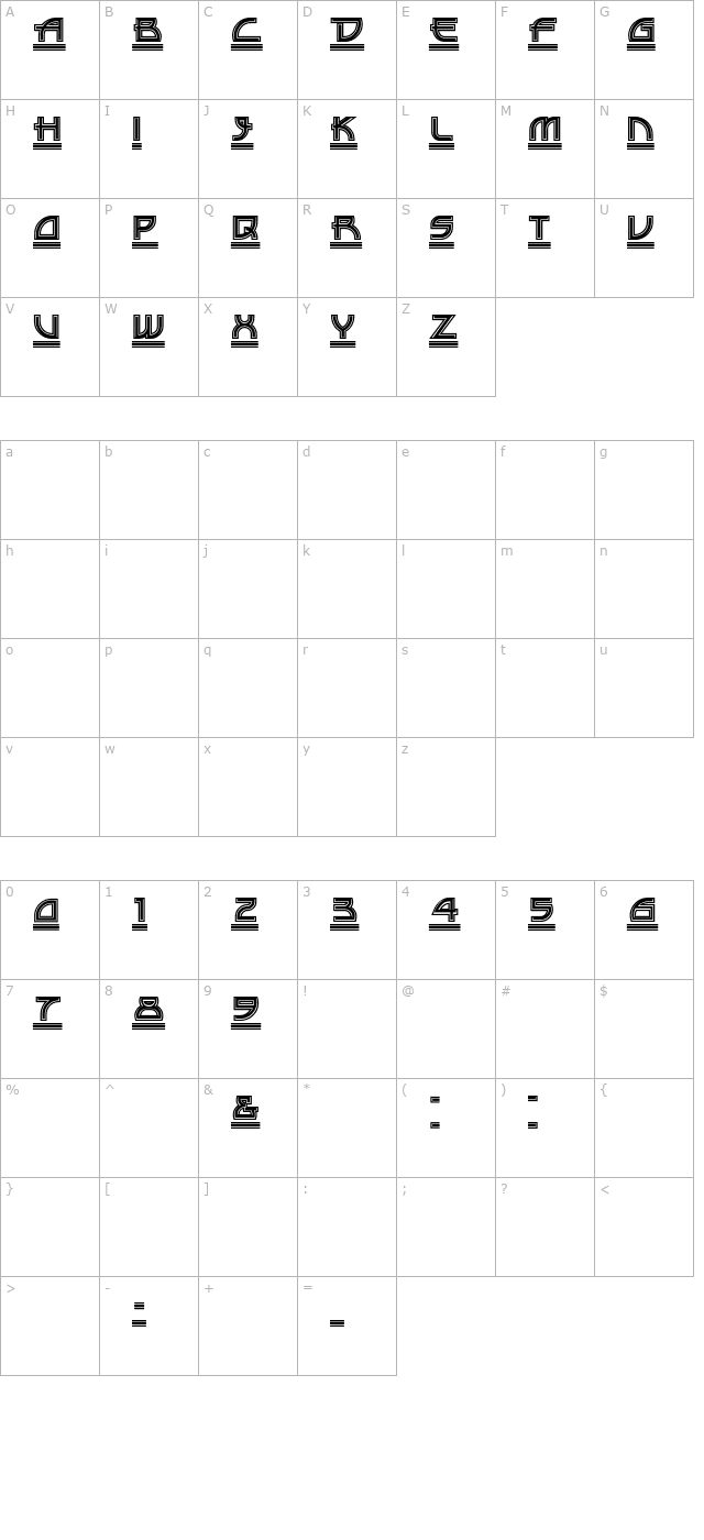 Drive-Thru character map