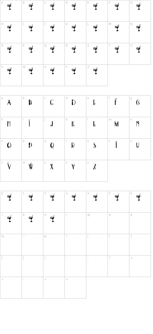 dry-martini character map