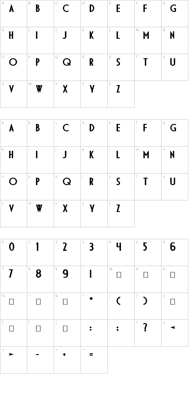 ds-diploma-bold character map