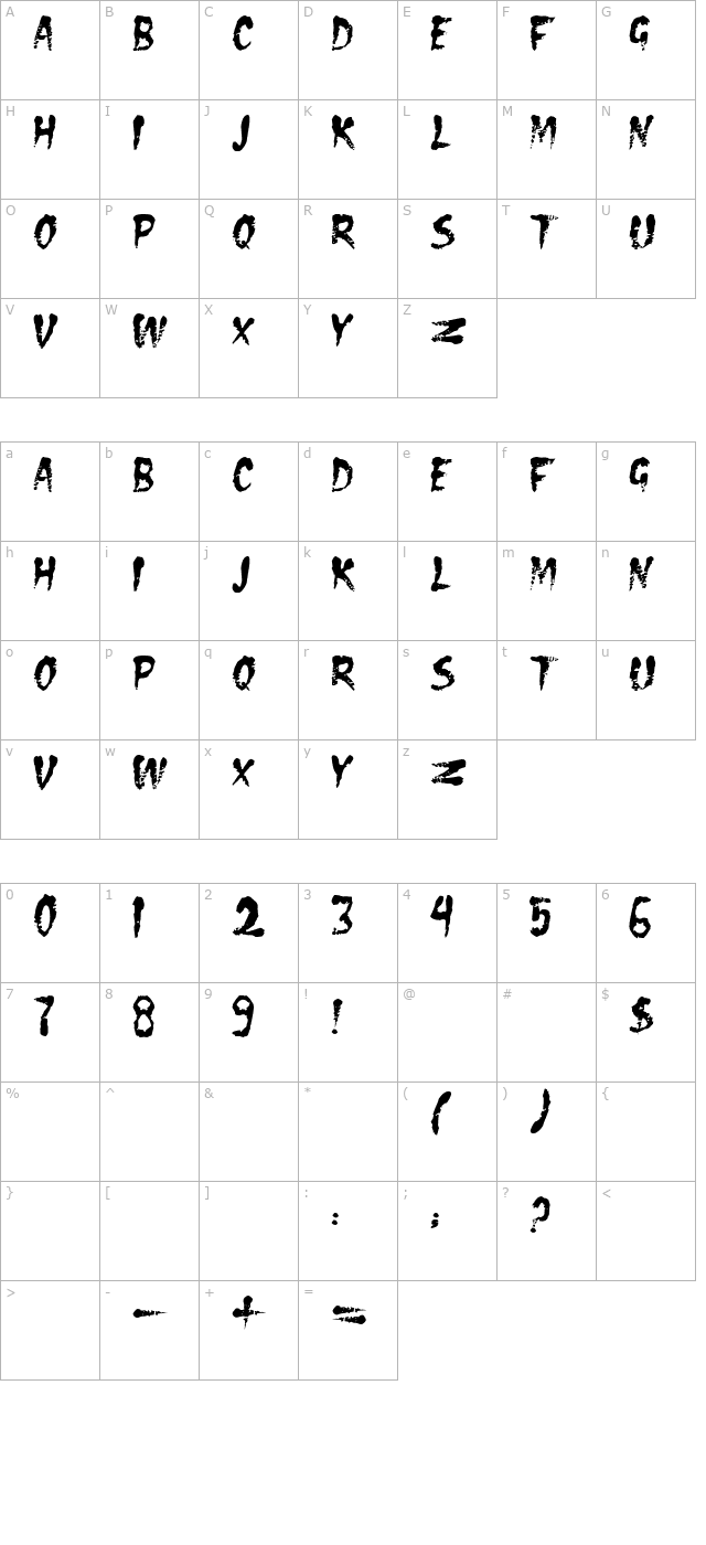 DS Eraser2 character map