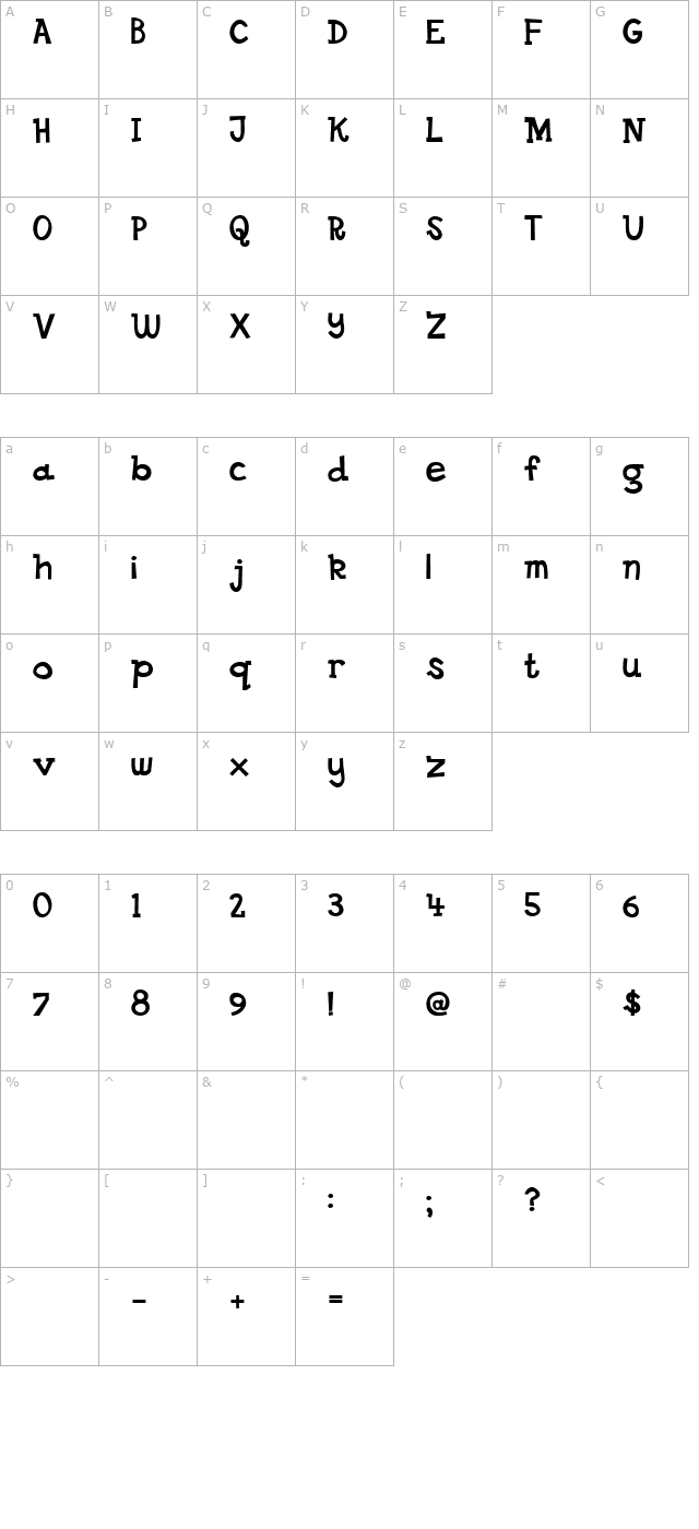 DS Goose character map