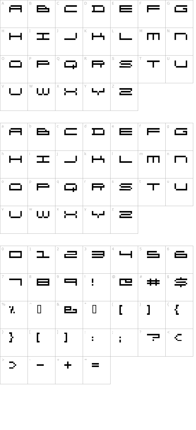 DS OlymPix character map