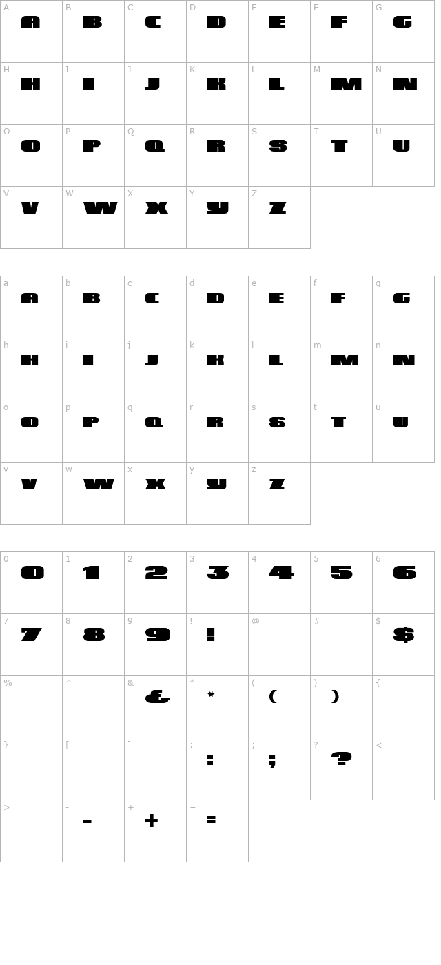 DS Poster character map