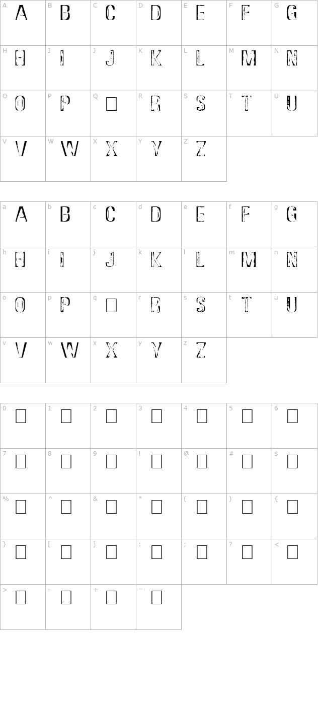 DS Stamp Cyr character map