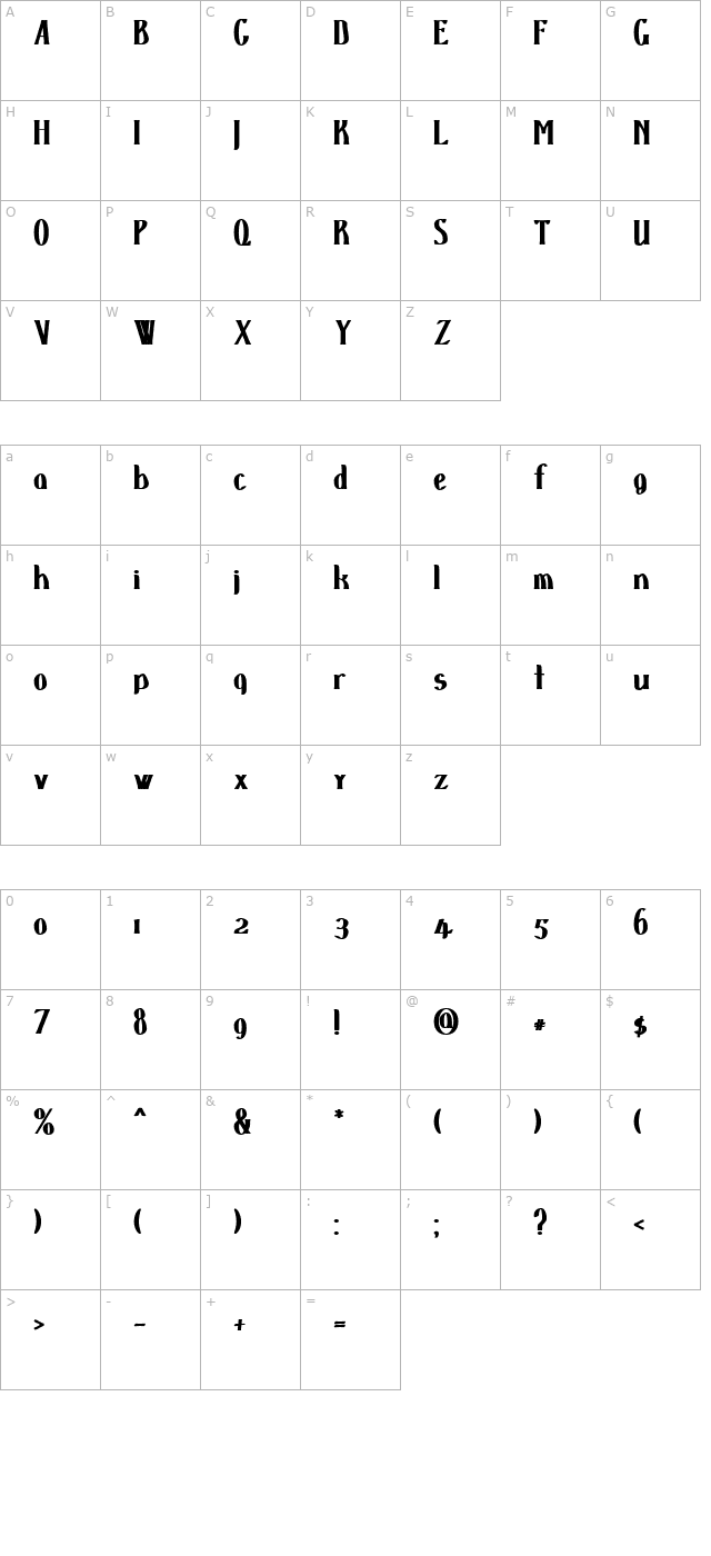 dspenserblack character map