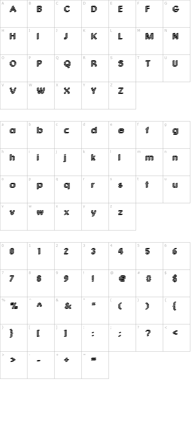 dtcroughm04 character map