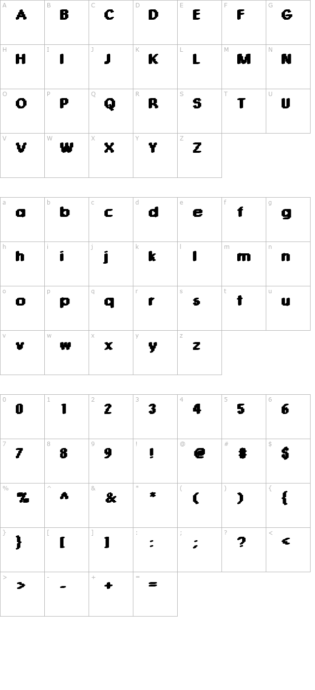 dtcroughm09 character map