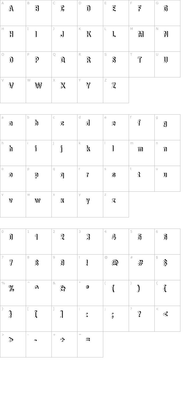 dtcroughm66 character map