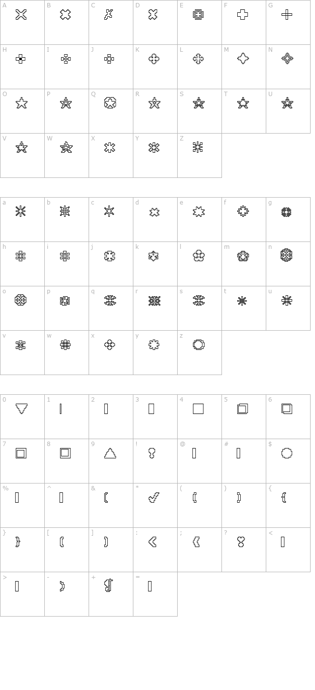 DTCRoughX03 character map