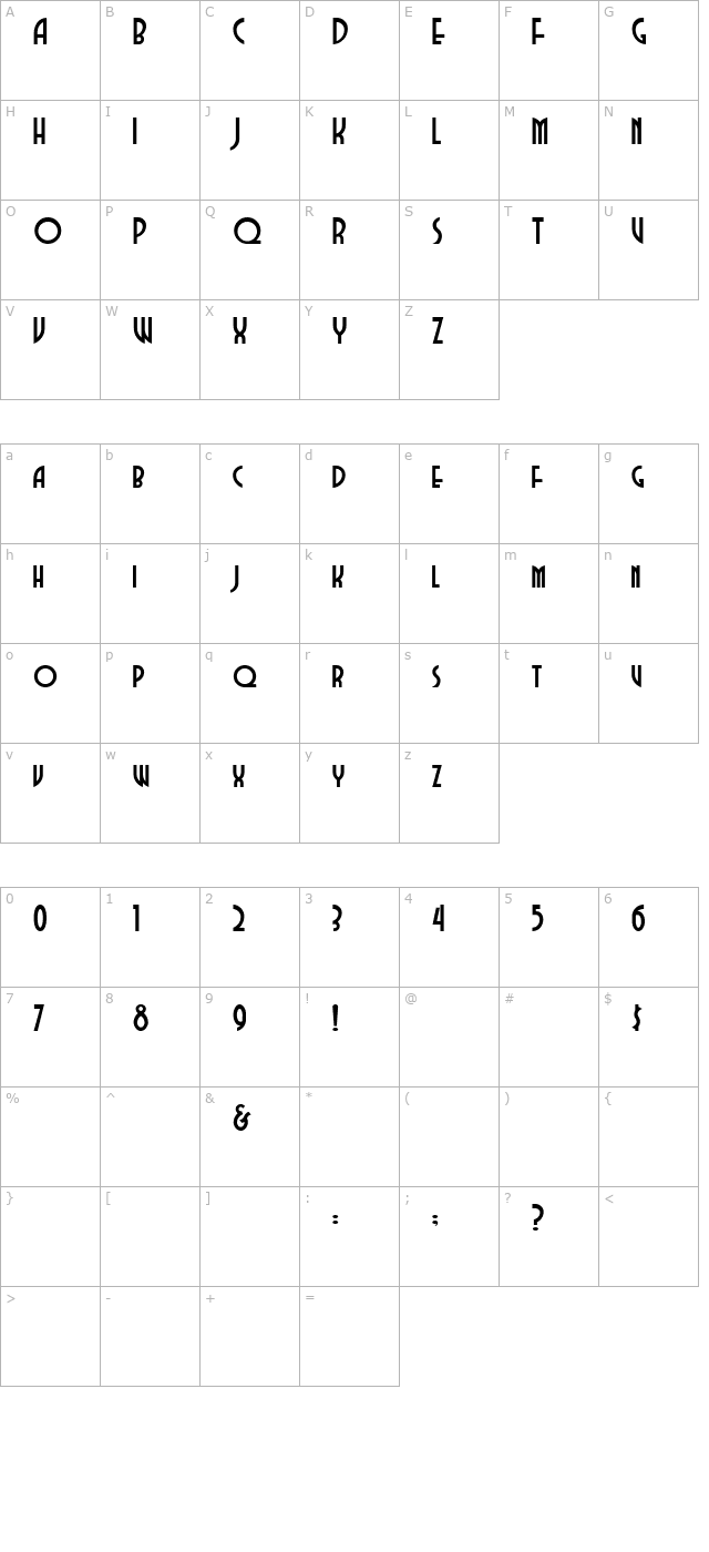 DubbaDubbaA character map