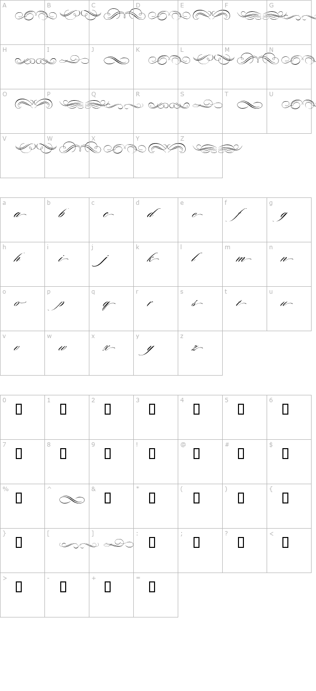 duet-flourishes character map