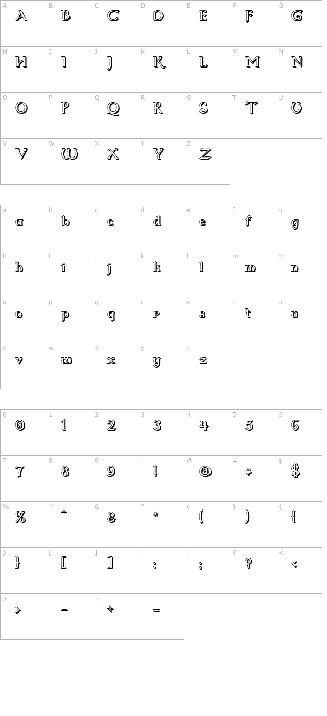 Dumbledor 2 Shadow character map