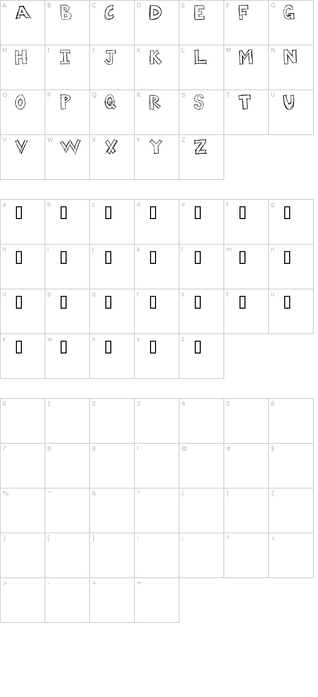 Dumpster Diver character map