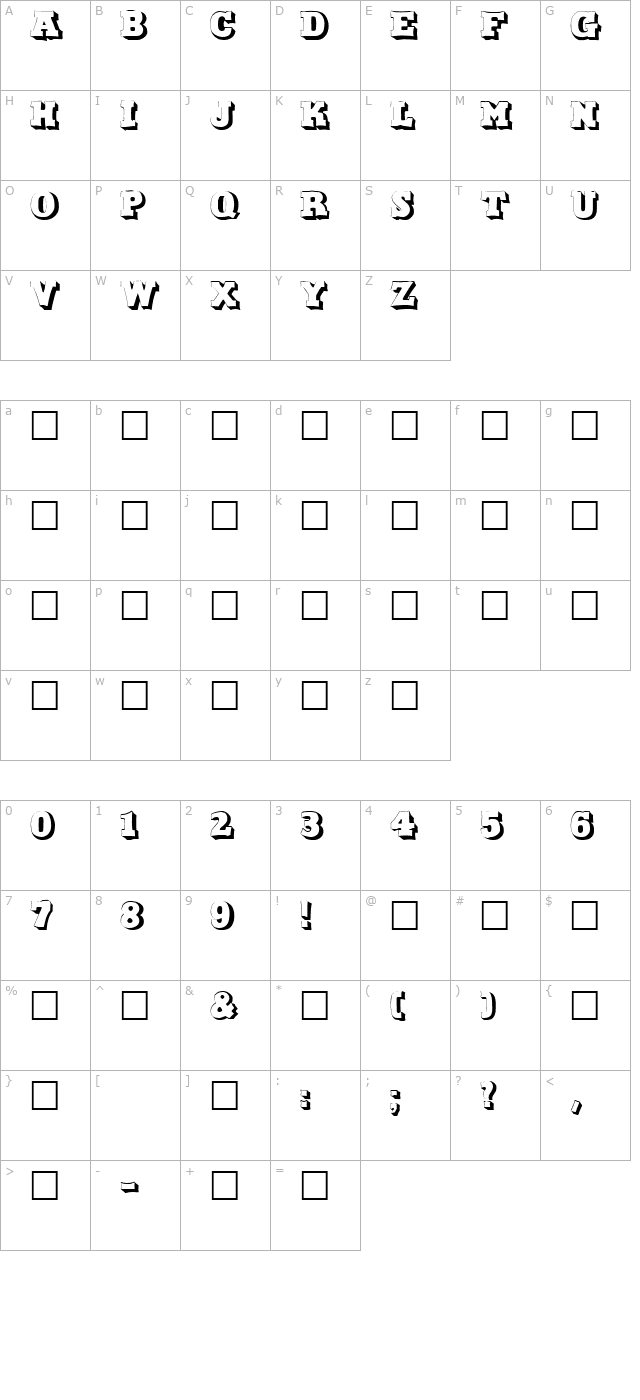 duo-licht character map