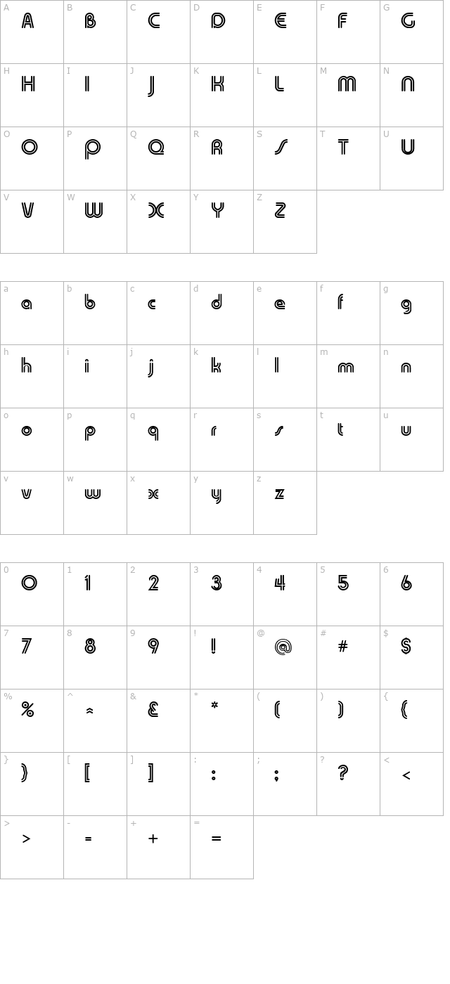 Duo Line character map