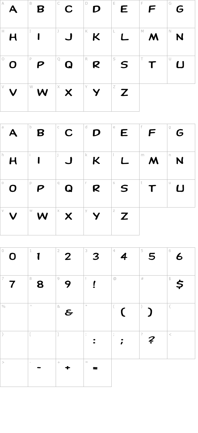 DupuyHeavy Ex character map