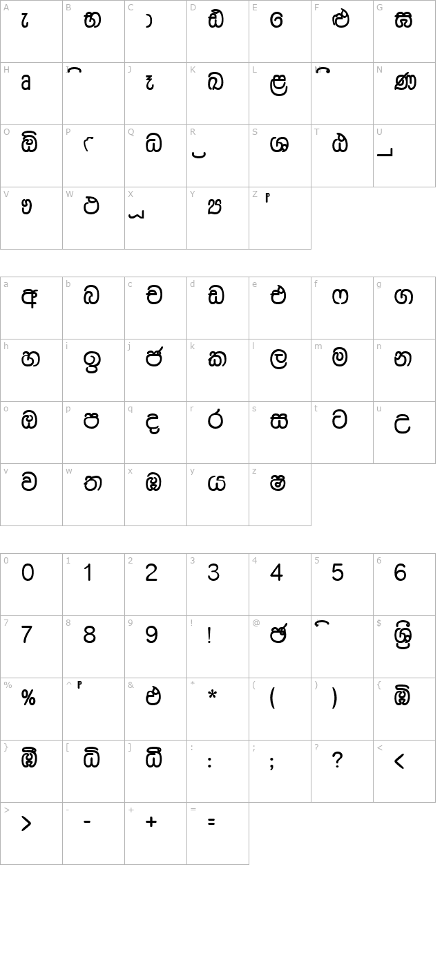 dusharnbi character map