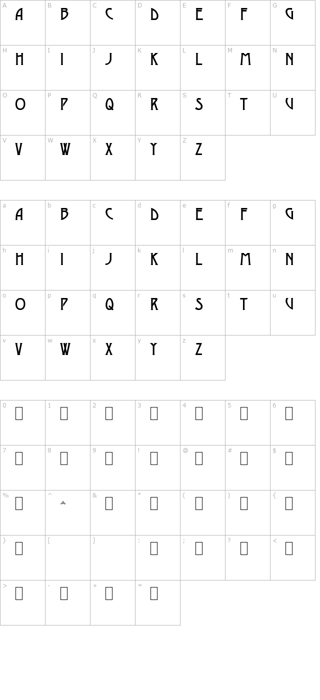 dustine-solid character map