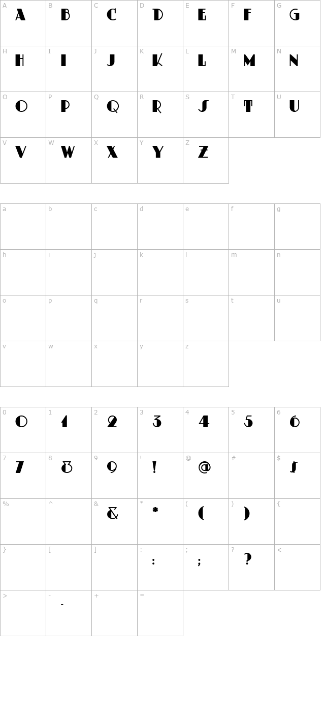 dustyrose character map