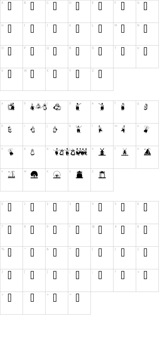 Dutchmen character map