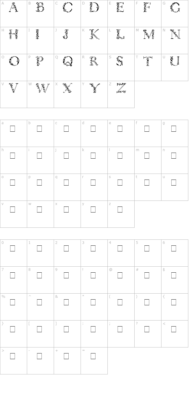 dwigginsfortyeight character map