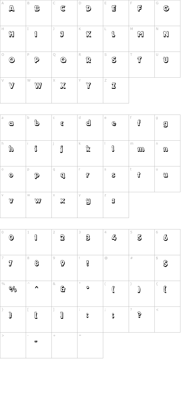 Dynamo MN Shadow character map