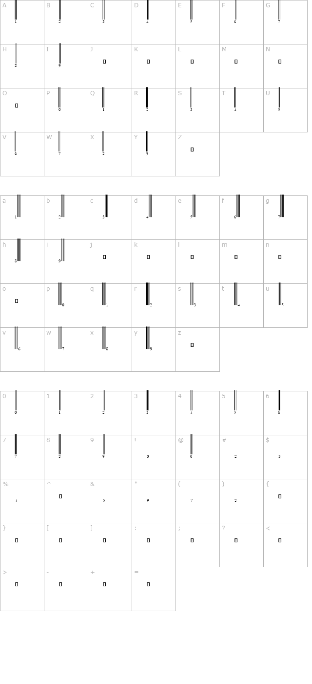 ean-13b character map