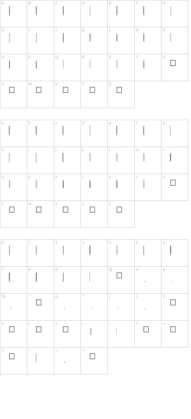 EanBwrP72Tt character map