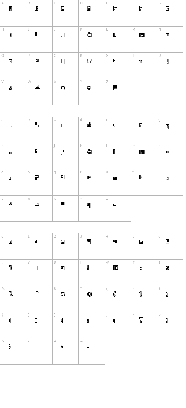 Earth People character map