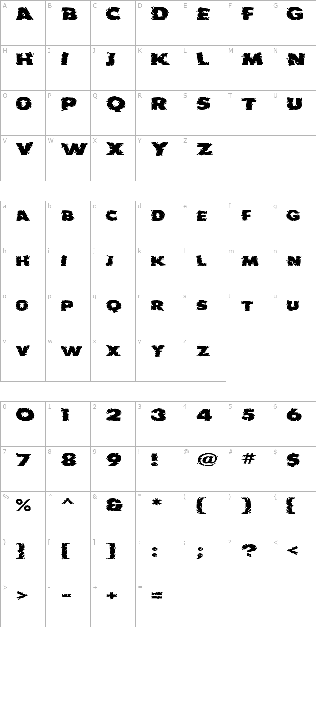 earthshakerextended character map