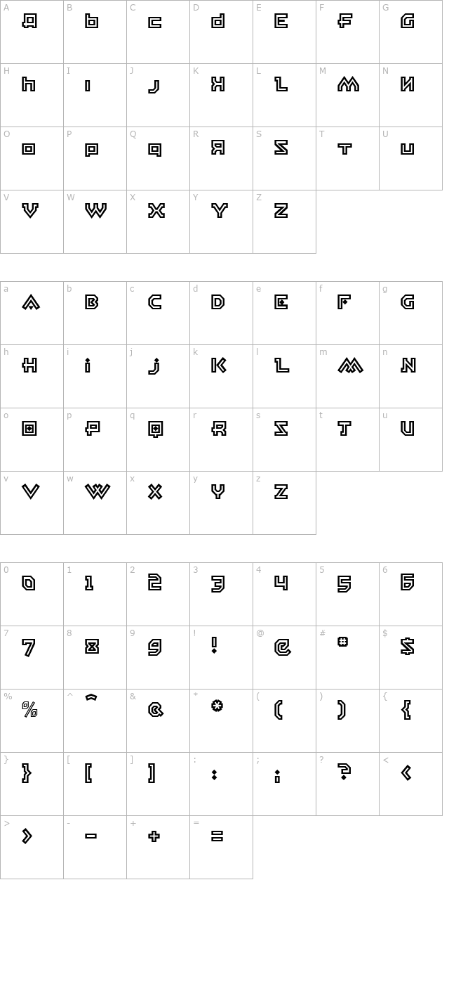 East Bloc ICG Open Alt character map