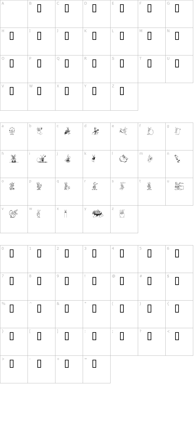 easter-bunny character map