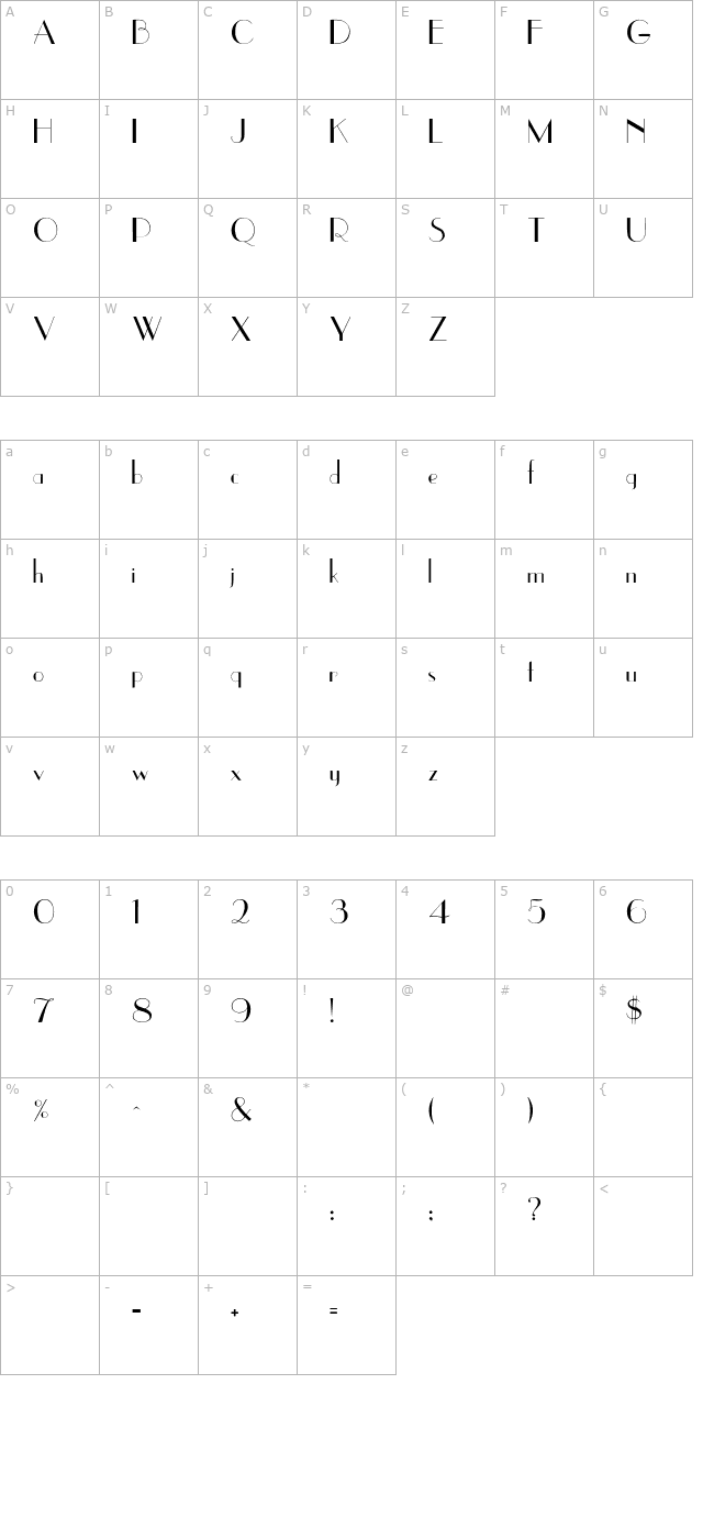 EastSide character map