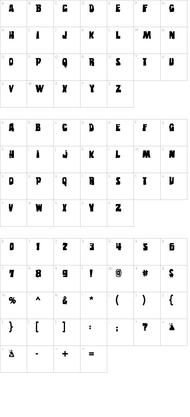 eastwood character map