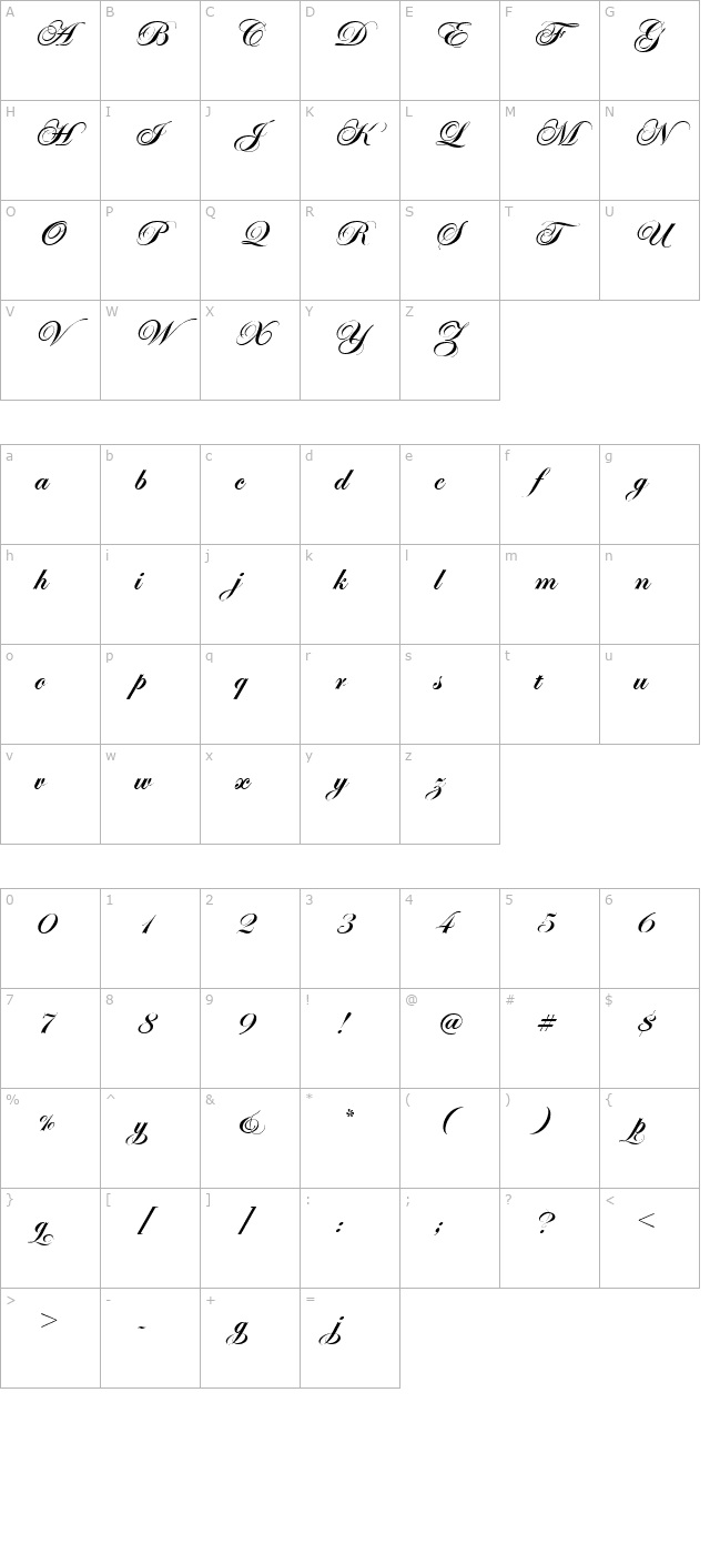 easy-street-eps-bold character map