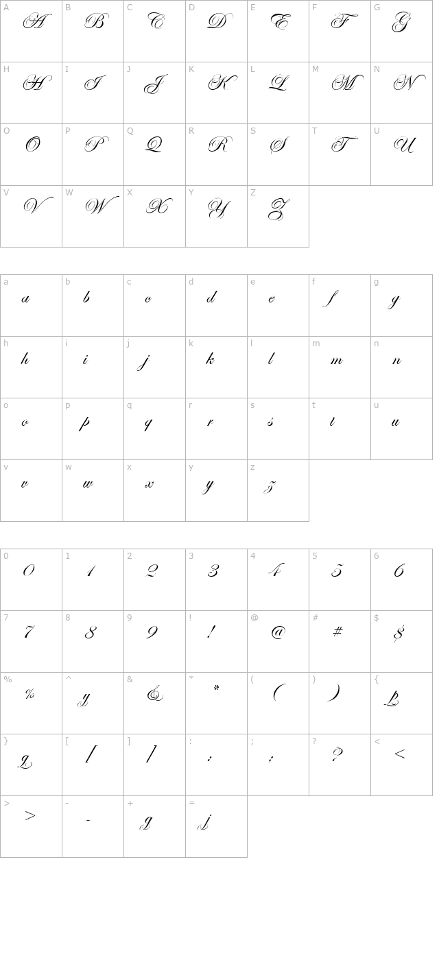 easy-street-eps character map