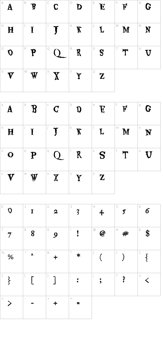 Eater Caps character map