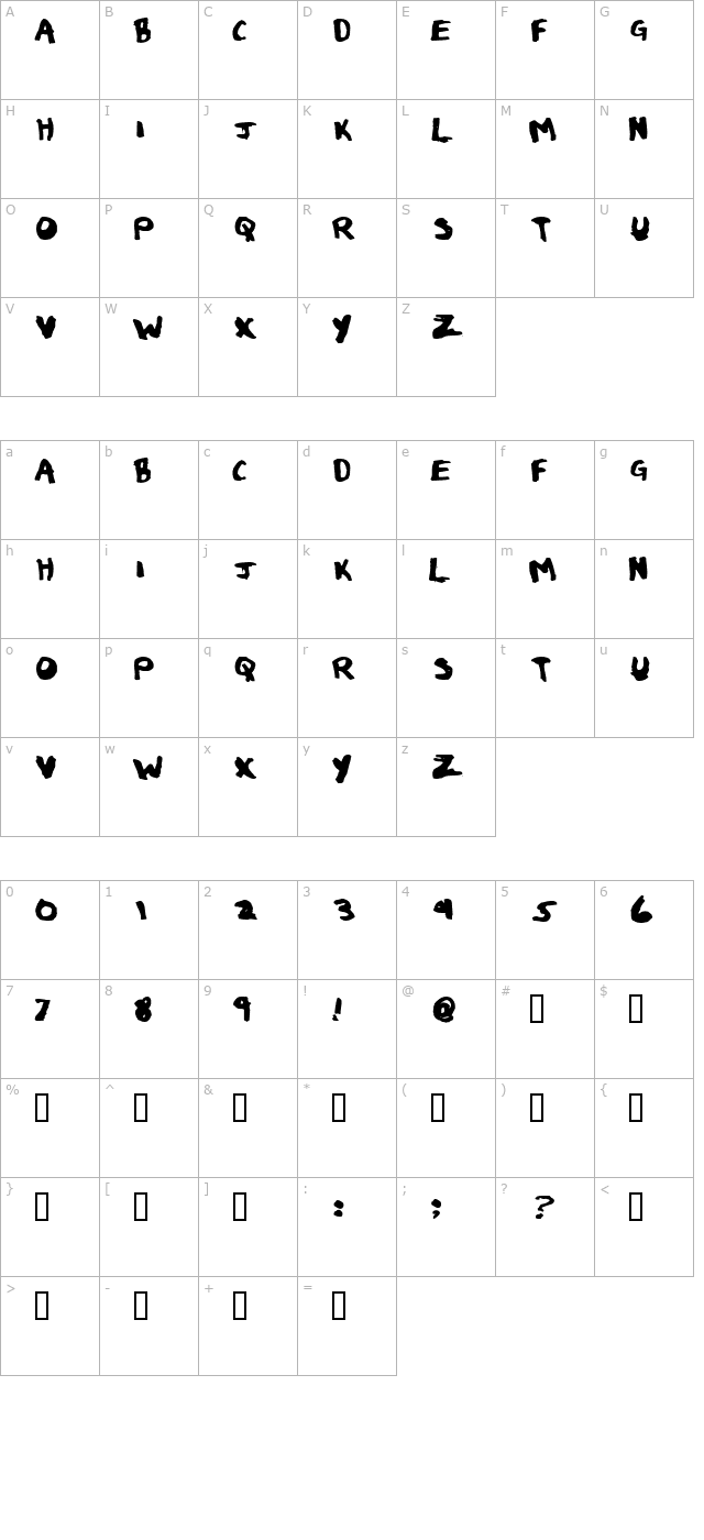 eau-de-toilet character map