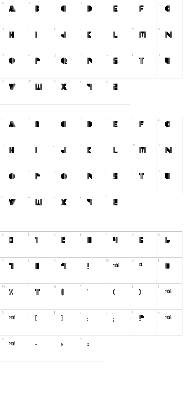 echo-deco character map