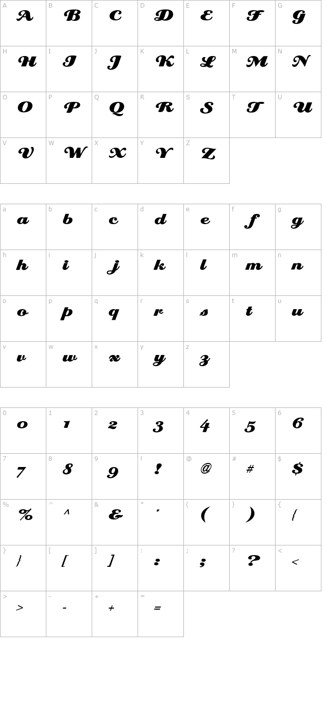 eclatalternateicg character map